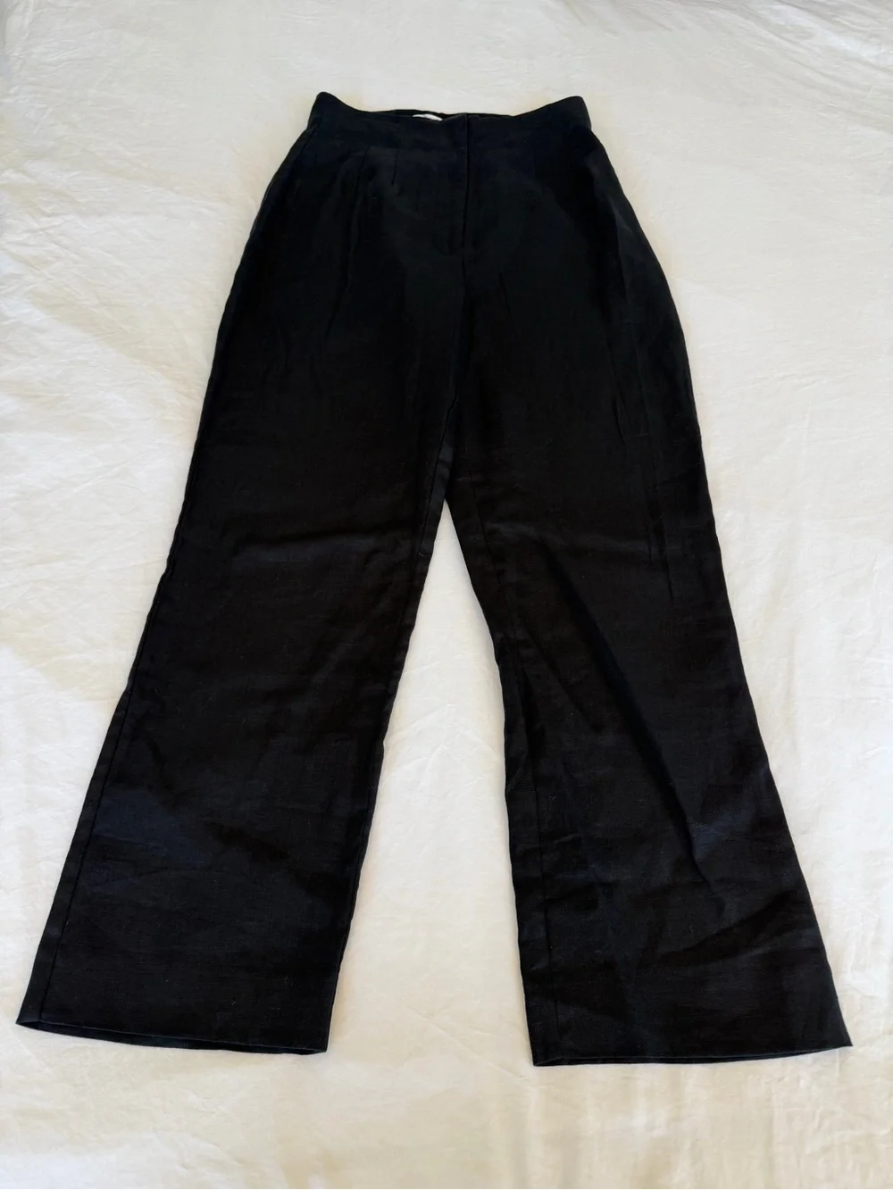 Reformation High Rise Black 100% Linen Pants